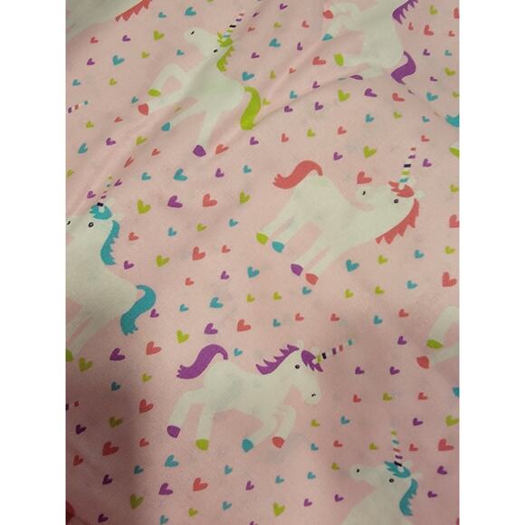 Unicorn Horse Hearts Cotton Pink Fabric 2 Yards New Sewing Quilting - Picture 3 of 5